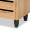 Baxton Studio Gisela Modern and Contemporary Oak Brown Finished Wood 3-Door Shoe Storage Cabinet 190-11992-ZORO - alternate 10
